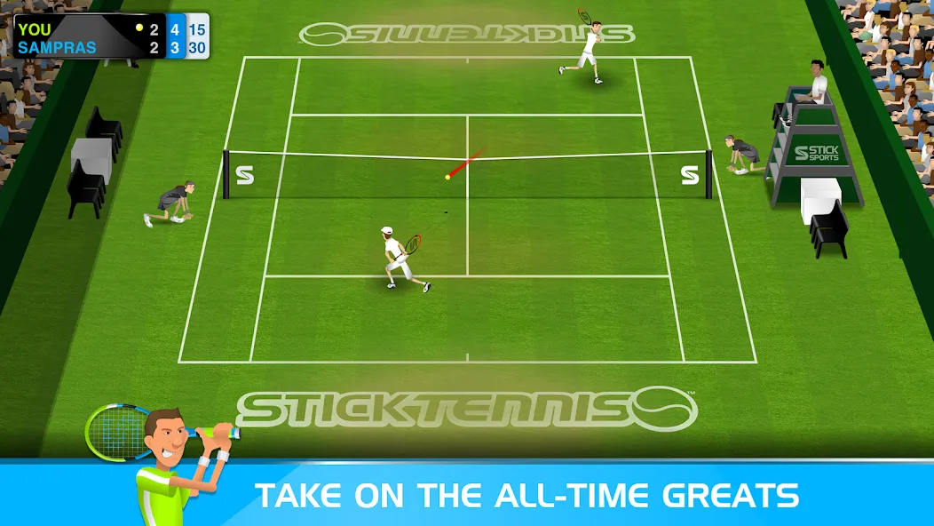Stick Tennis (Стик Теннис)  [МОД Unlimited Money] Screenshot 2