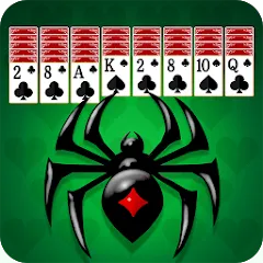 Взломанная Spider Solitaire: Card Game (Спайдер Солитер)  [МОД Много монет] - полная версия apk на Андроид