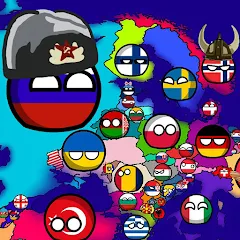Скачать взломанную Countryballs: World War Simula (Кантриболс)  [МОД Unlocked] - последняя версия apk на Андроид