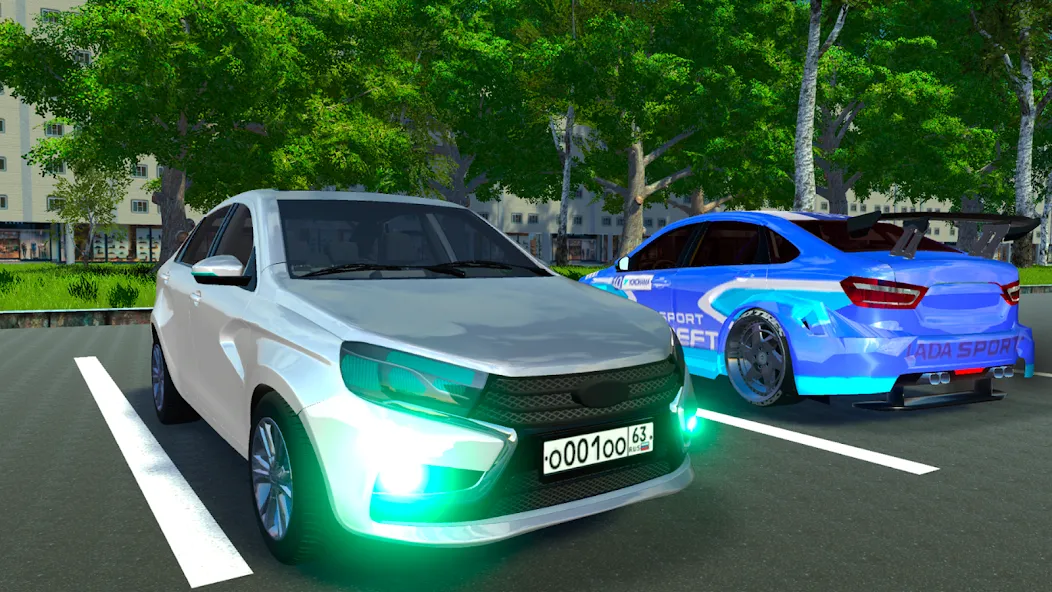 Lada - Russian Car Driving  [МОД Бесконечные деньги] Screenshot 1
