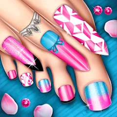 Скачать взломанную Nail Art Fashion Salon Game  [МОД Много денег] - последняя версия apk на Андроид