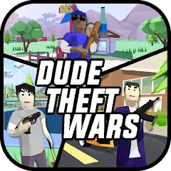 Скачать взлом Dude Theft Wars Shooting Games (Дуд Тефт Варс)  [МОД Menu] - последняя версия apk на Андроид