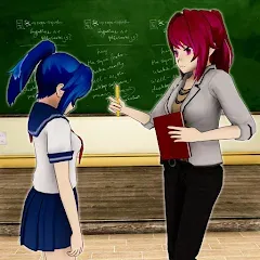 Скачать взломанную Anime Girl School Teacher 3D  [МОД Бесконечные монеты] - последняя версия apk на Андроид