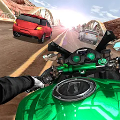 Скачать взлом Moto Rider In Traffic (Мото Райдер в Трафике)  [МОД Unlimited Money] - полная версия apk на Андроид