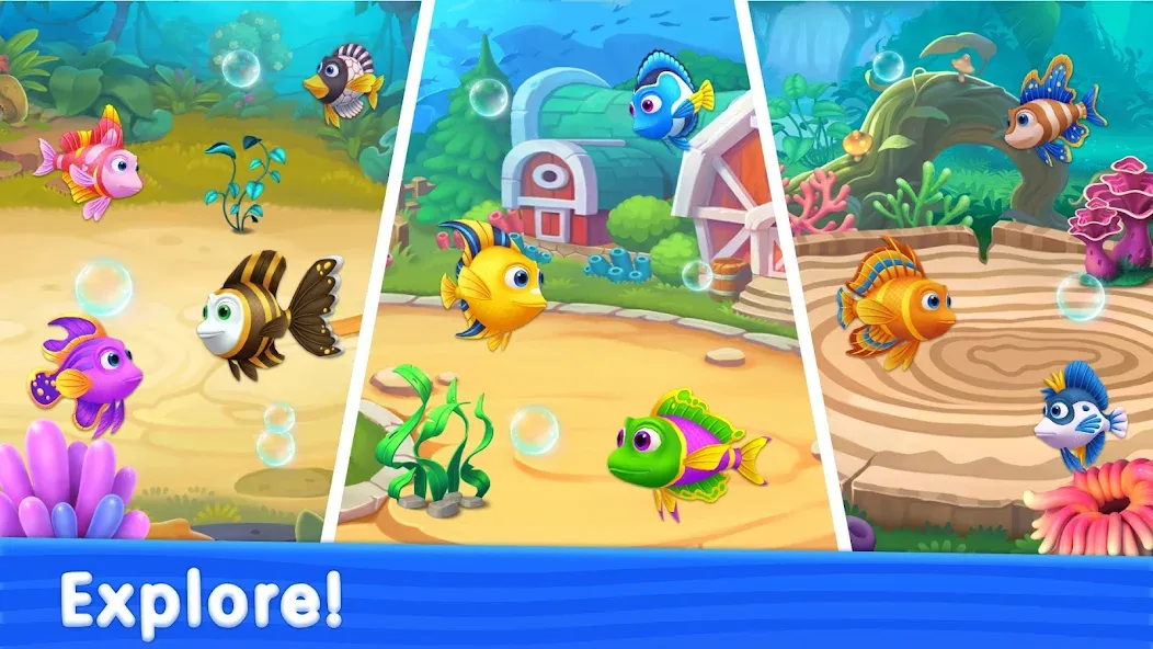 Solitaire TriPeaks: Aquarium (Солитер ТриПикс)  [МОД Unlimited Money] Screenshot 3