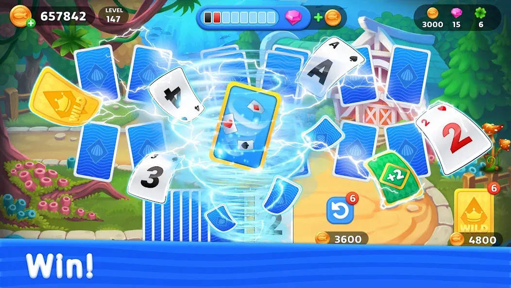 Solitaire TriPeaks: Aquarium (Солитер ТриПикс)  [МОД Unlimited Money] Screenshot 5