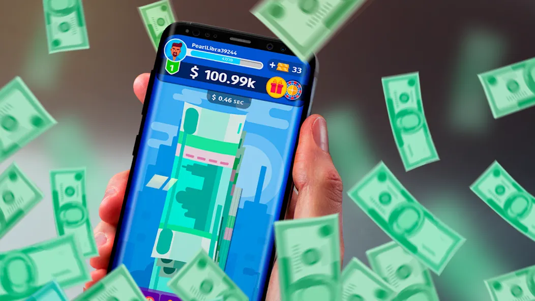 Money cash clicker  [МОД Все открыто] Screenshot 1