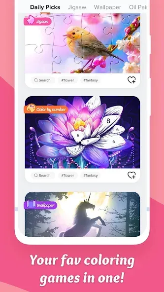 Coloring Game: Paint by Number  [МОД Unlocked] Screenshot 1