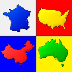 Скачать взломанную Maps of All Countries Geo-Quiz  [МОД Mega Pack] - стабильная версия apk на Андроид