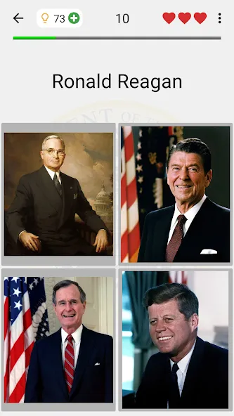 US Presidents and History Quiz  [МОД Unlimited Money] Screenshot 2