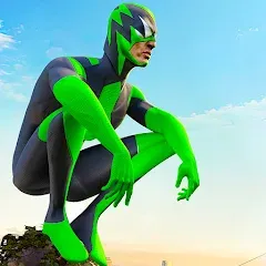 Скачать взломанную Rope Frog Ninja Hero Car Vegas (Роуп Фрог Ниндзя Герой Кар Вегас)  [МОД Много денег] - полная версия apk на Андроид
