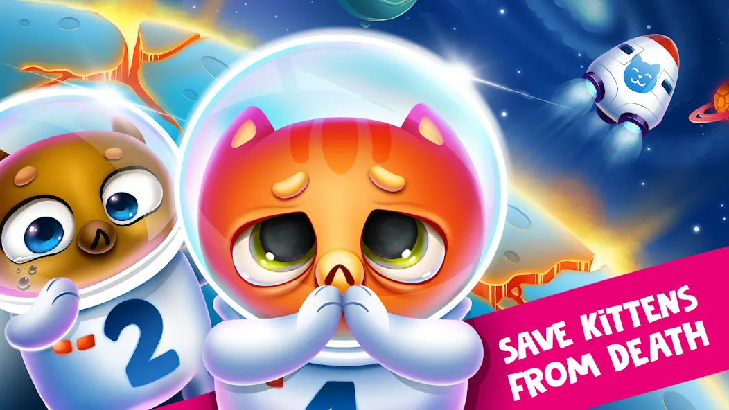 Space Cat Evolution: Kitty col  [МОД Все открыто] Screenshot 1