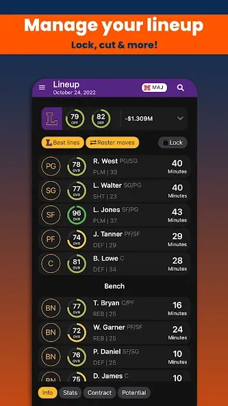 Basketball Legacy Manager 23 (Баскетбольный Легаси Менеджер 23)  [МОД Много денег] Screenshot 1