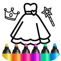 Скачать взлом Bini Game Drawing for kids app (Бини)  [МОД Все открыто] - последняя версия apk на Андроид