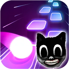 Скачать взломанную Cartoon cat - Hop tiles rush (Картун кэт)  [МОД Много денег] - стабильная версия apk на Андроид