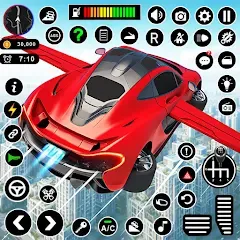 Скачать взлом Flying Car Robot Shooting Game  [МОД Unlimited Money] - последняя версия apk на Андроид