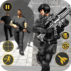 Скачать взлом Anti Terrorist Shooting Game  [МОД Unlocked] - последняя версия apk на Андроид