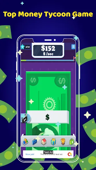 Money Clicker Game -Money Rain  [МОД Бесконечные деньги] Screenshot 1