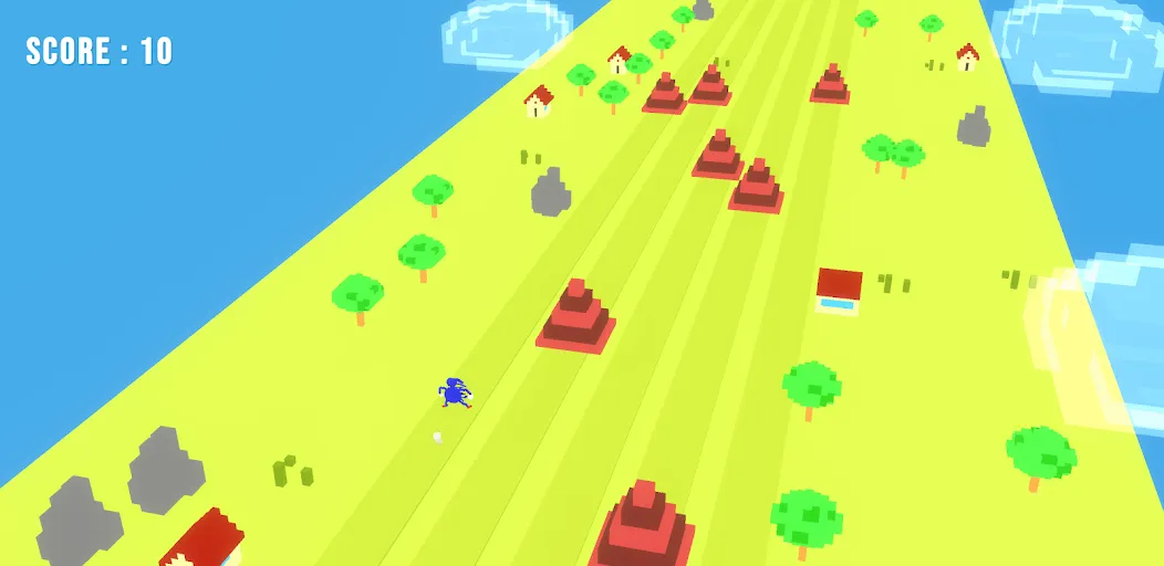 Sanic Run 3D (Саник Ран 3Д)  [МОД Unlocked] Screenshot 1