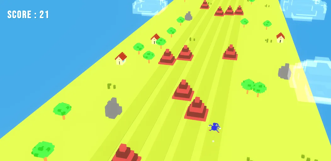 Sanic Run 3D (Саник Ран 3Д)  [МОД Unlocked] Screenshot 2