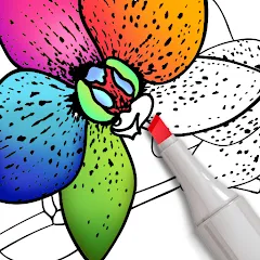 Взлом Coloring for adults offline  [МОД Unlimited Money] - последняя версия apk на Андроид