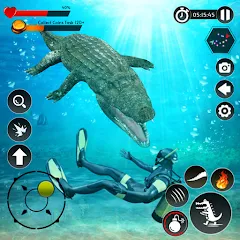 Взломанная Hungry Animal Crocodile Games  [МОД Все открыто] - последняя версия apk на Андроид