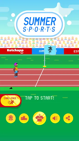 Ketchapp Summer Sports (Кетчапп Летний Спорт)  [МОД Menu] Screenshot 5