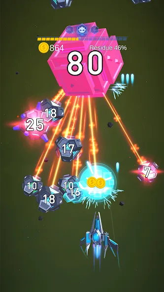 Dust Settle 3D - Galaxy Attack (Даст Сеттл 3Д)  [МОД Бесконечные деньги] Screenshot 3