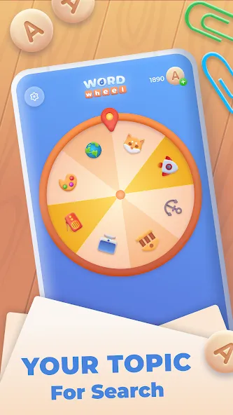 Word Wheel - Word Search  [МОД Много денег] Screenshot 1
