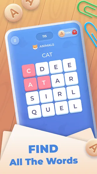 Word Wheel - Word Search  [МОД Много денег] Screenshot 2