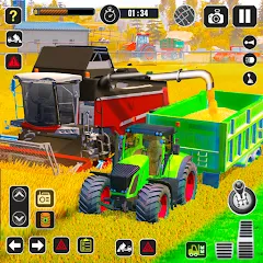 Скачать взломанную Tractor Farming Game Harvester  [МОД Меню] - полная версия apk на Андроид