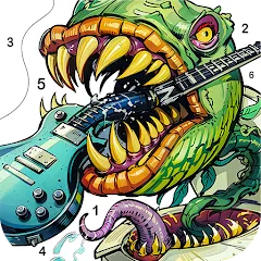 Взломанная Dark Fantasy Coloring Games  [МОД Меню] - полная версия apk на Андроид