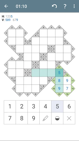 Kakuro (Cross Sums)  [МОД Unlocked] Screenshot 1