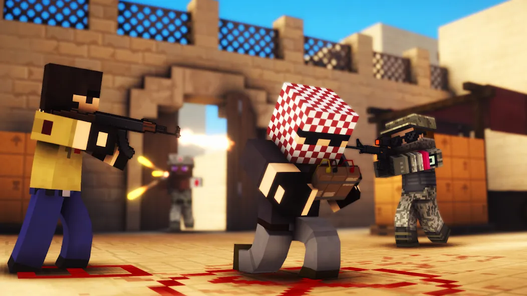 Pixel Strike 3D - FPS Gun Game (Пиксель Страйк 3Д)  [МОД Бесконечные деньги] Screenshot 1