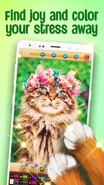 Cross-Stitch: Coloring Book (Кросс)  [МОД Menu] Screenshot 2