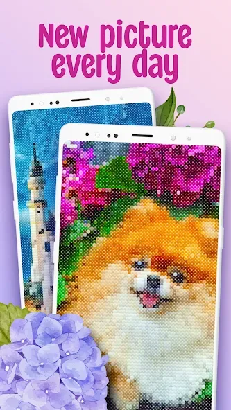 Cross-Stitch: Coloring Book (Кросс)  [МОД Menu] Screenshot 3