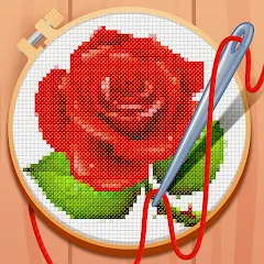 Скачать взломанную Cross-Stitch: Coloring Book (Кросс)  [МОД Menu] - полная версия apk на Андроид