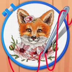Скачать взломанную Cross Stitch Coloring Art (Кроссстич окрашивание искусства)  [МОД Бесконечные монеты] - стабильная версия apk на Андроид
