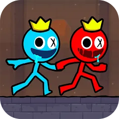 Взломанная Red and Blue Stickman 2024 (Ред энд Блу Стикмен 2)  [МОД Много монет] - последняя версия apk на Андроид
