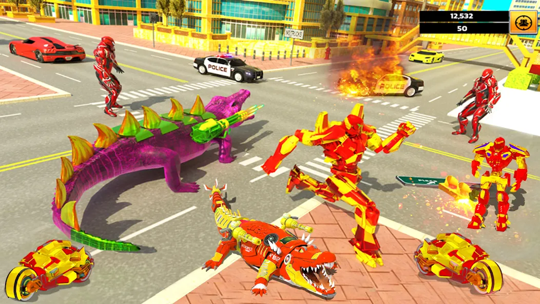 Robot Game Transform Crocodile  [МОД Все открыто] Screenshot 3