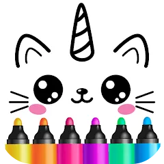 Скачать взломанную Drawing for kids! Toddler draw  [МОД Все открыто] - стабильная версия apk на Андроид