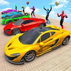 Скачать взломанную Mega Ramp Car Games Car Stunts  [МОД Бесконечные деньги] - последняя версия apk на Андроид