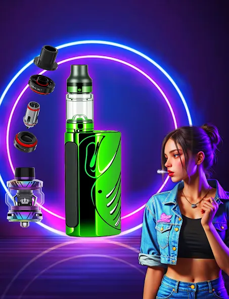 Virtual Vape Smoke Simulation (Виртуальное имитирование дыма от вэйпа)  [МОД Unlimited Money] Screenshot 3