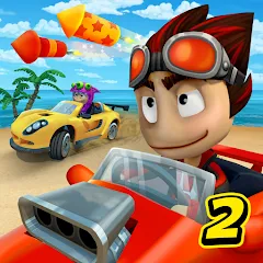 Скачать взломанную Beach Buggy Racing 2 (Бич Багги Рейсинг 2)  [МОД Unlocked] - последняя версия apk на Андроид