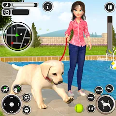 Скачать взломанную Dog Simulator Pet Dog Games 3D  [МОД Mega Pack] - полная версия apk на Андроид