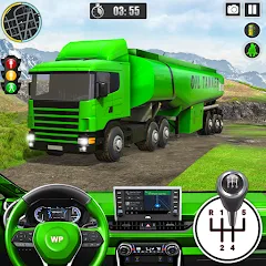 Взлом Offroad Oil Tanker Truck Games (Оффроуд Игры на машинецистерне для нефти)  [МОД Много денег] - полная версия apk на Андроид