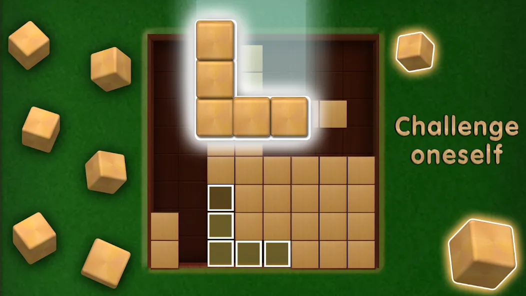 Wooden Cube Block Puzzle (Деревянный кубик головоломка)  [МОД Unlocked] Screenshot 3