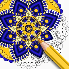 Скачать взломанную Mandala Coloring Book Game (Мандала Книга раскрасок  Игра)  [МОД Бесконечные деньги] - полная версия apk на Андроид