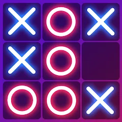 Взломанная Tic Tac Toe 2 Player: XO Game (Тик Так Тоу 2 игрока)  [МОД Бесконечные монеты] - полная версия apk на Андроид