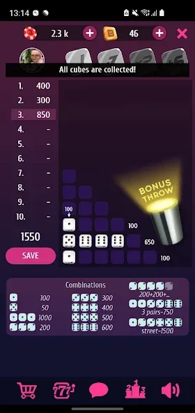 Farkle Pro - 10000 dice game  [МОД Все открыто] Screenshot 3